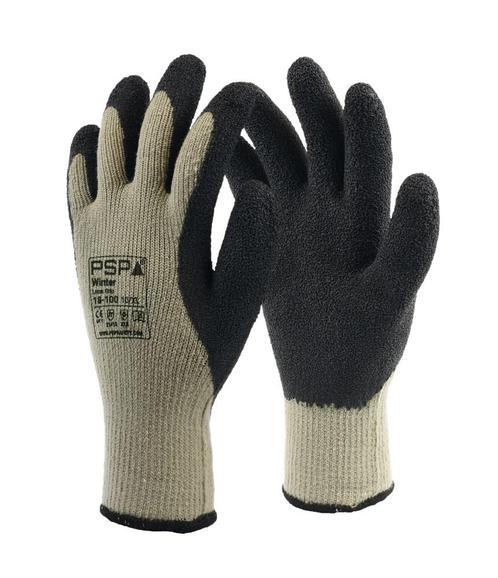 PSP 18-100 Winter Latex Black/Grey werkhandschoen | 12 paar, Kleding | Heren, Mutsen, Sjaals en Handschoenen, Nieuw, Verzenden