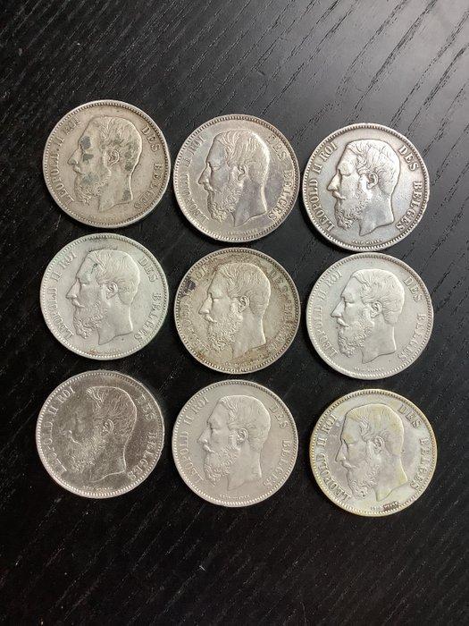 België. Leopold II. 5 Francs 1868 (Zonder Minimumprijs), Postzegels en Munten, Munten | Nederland