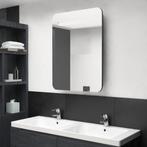 vidaXL Badkamerkast met spiegel en LED 60x11x80 cm zwart, Huis en Inrichting, Tafels | Kaptafels, Verzenden, Nieuw