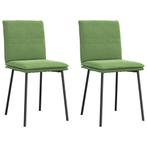 vidaXL Eetkamerstoelen 2 st fluweel lichtgroen, Huis en Inrichting, Stoelen, Verzenden, Nieuw