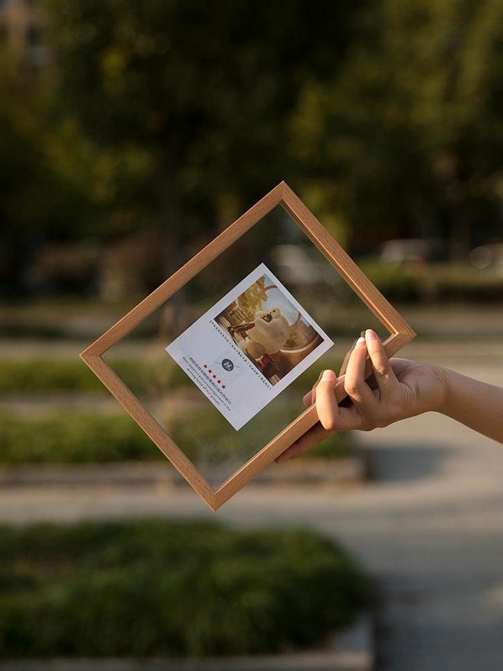 Doorkijk Fotolijst - Licht Hout - Dubbelzijdig Transparant 9, Verzamelen, Overige Verzamelen, Verzenden
