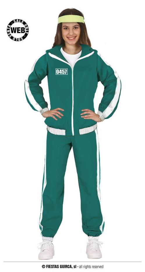 Squid Game Groen Trainingspak Tiener, Kleding | Dames, Carnavalskleding en Feestkleding, Nieuw, Ophalen of Verzenden