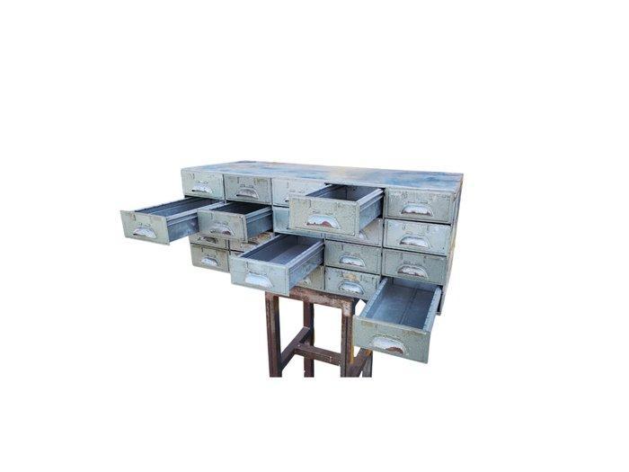 Ladekast - IJzer, Metaal - Mobile Officina Archivio, Antiek en Kunst, Curiosa en Brocante