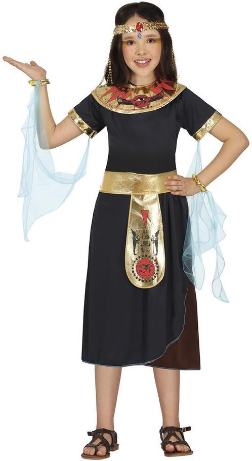 Cleopatra Kostuum Zwart Meisje, Kinderen en Baby's, Carnavalskleding en Verkleedspullen, Nieuw, Verzenden