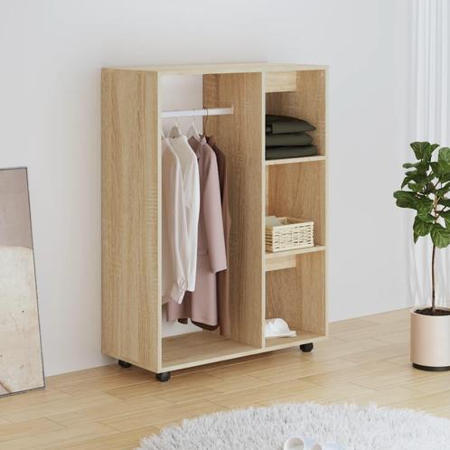 vidaXL Kledingkast 80x40x110 cm bewerkt hout sonoma, Huis en Inrichting, Kasten | Kledingkasten, Nieuw, Verzenden