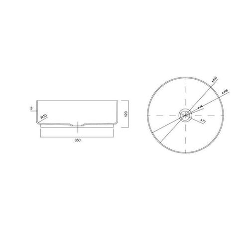 Waskom AquaSplash Industrial 40 cm met PVD Coating, Doe-het-zelf en Verbouw, Sanitair, Ophalen of Verzenden