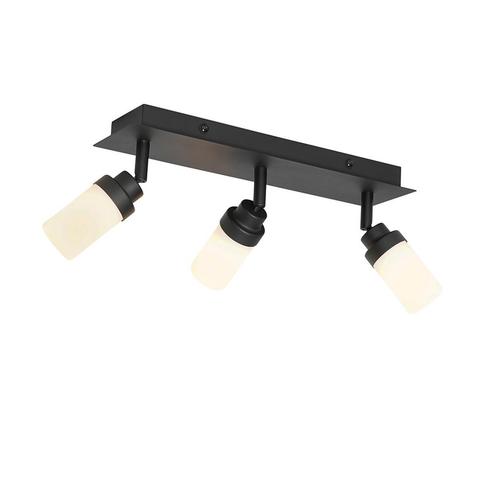 Moderne badkamer spot zwart 3-lichts IP44 - Japie, Huis en Inrichting, Lampen | Spots, Nieuw, Overige materialen