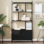 vidaXL Boekenkast met deuren 76,5x30x154,5 cm bewerkt hout, Verzenden, Nieuw, 50 tot 100 cm, 150 tot 200 cm