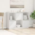 vidaXL Dressoir 110,5x35x80 cm massief grenenhout wit, Huis en Inrichting, 100 tot 150 cm, Verzenden, Nieuw, Grenenhout