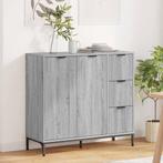 vidaXL Dressoir met lade Grijs Sonoma 89,5 x 33 x 82 cm, Huis en Inrichting, Verzenden, Nieuw, Overige houtsoorten, Minder dan 50 cm