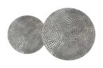Ronde set van 2 bijzettafels ELEMENTS 40cm zilver antiek, Ophalen of Verzenden, Nieuw