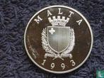 Malta 5 liri 1993 (PROOF) 1994 Football World Cup in Uni..., Verzenden, Overige landen, Losse munt, Goud