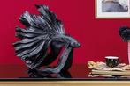 Design decoratief figuur vechtende vis CROWNTAIL 35cm zwart, Ophalen of Verzenden, Nieuw