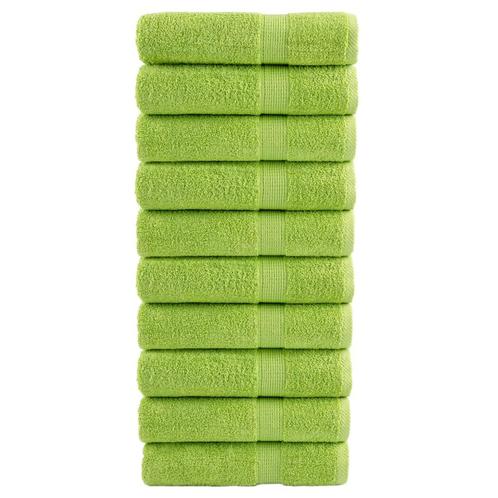 vidaXL Badhanddoeken SOLUND 10 st 600 g/m² 100x150 cm, Huis en Inrichting, Badkamer | Badtextiel en Accessoires, Groen, Nieuw