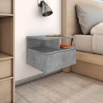 vidaXL Nachtkastjes 2 st 40x31x27 cm bewerkt hout betongrijs, Minder dan 45 cm, Verzenden, Nieuw, Minder dan 55 cm