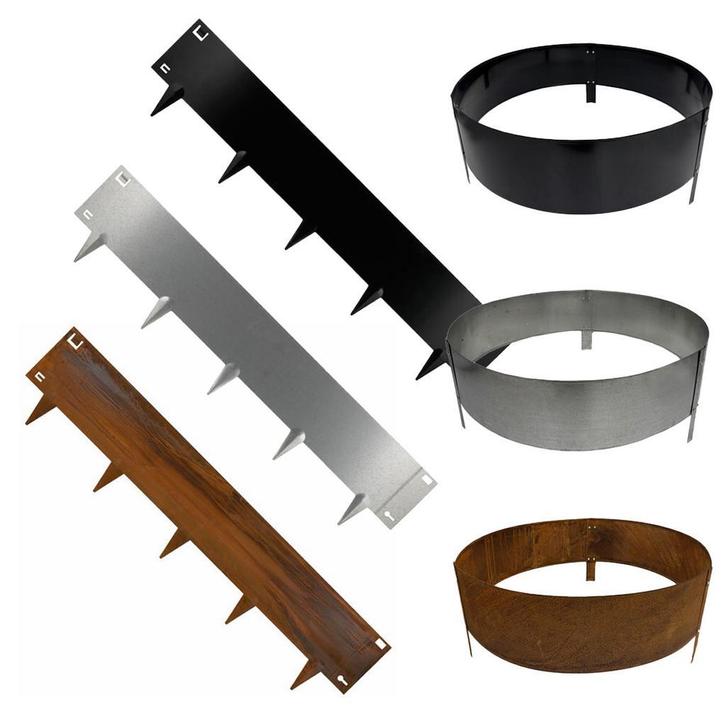 Borderranden en gietranden - cortenstaal, zwart of verzinkt, Tuin en Terras, Bielzen en Borders, Border, Nieuw, Ophalen of Verzenden