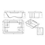 Whirlpool Sanindusa Twospace 180x120 cm met Pneumatische, Doe-het-zelf en Verbouw, Sanitair, Ophalen of Verzenden, Nieuw