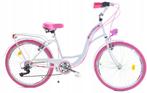 Meisjesfiets - 24 inch fiets - stadsfiets - wit roze, Fietsen en Brommers, Fietsen | Meisjes, Ophalen of Verzenden, Nieuw