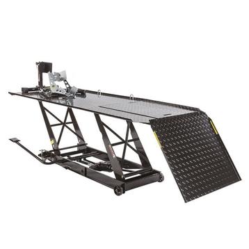 Extra brede heftafel hydraulisch met inrijklem voor motor beschikbaar voor biedingen