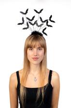 Haarband Vleermuis Zwart Dons Vampier Diadeem Halloween Vlee, Ophalen of Verzenden, Nieuw, Halloween, Accessoires