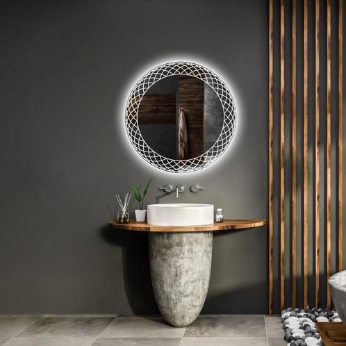Spiegel Gliss Design Fantasia Rond LED Verlichting, Doe-het-zelf en Verbouw, Sanitair, Ophalen of Verzenden