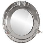 vidaXL Wandspiegel patrijspoort Ø38 cm aluminium en glas, Huis en Inrichting, Verzenden, Nieuw