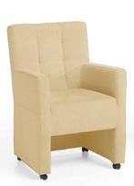 Eetkamerstoel Peter - eetkamerstoelen - Creme, Nieuw, Stof