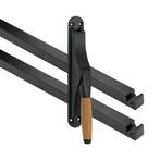 Pomp-espagnolet Ton teak Mat Zwart Inclusief 2 Stangen, Ophalen of Verzenden, Nieuw