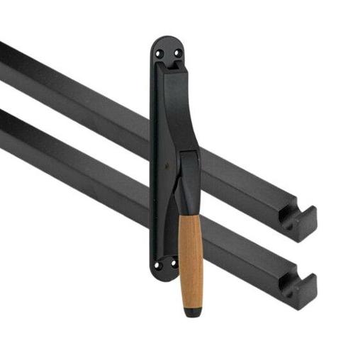 Pomp-espagnolet Ton teak Mat Zwart Inclusief 2 Stangen, Doe-het-zelf en Verbouw, Hang- en Sluitwerk, Nieuw, Ophalen of Verzenden