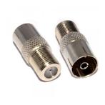 F Connector Male - Coax Female, Ophalen of Verzenden, Nieuw