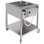 Bain Marie Wagen | 2x 1/1 GN | 0°c/90°c | 230v | Aftapkraan, Zakelijke goederen, Ophalen of Verzenden, Nieuw in verpakking