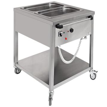 Bain Marie Wagen | 2x 1/1 GN | 0°C/90°C | 230V | Aftapkraan beschikbaar voor biedingen