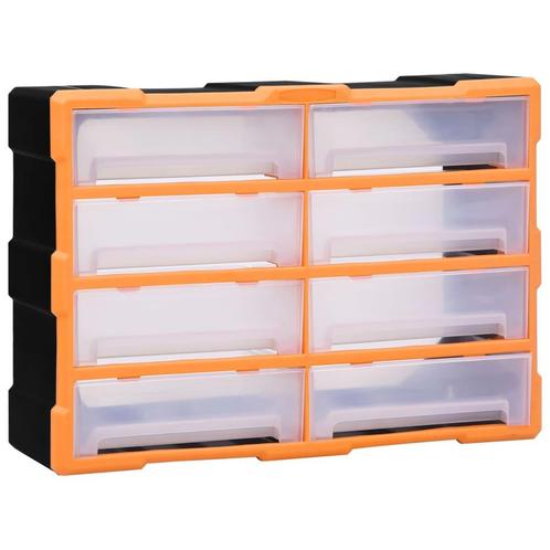 vidaXL Organiser met 8 grote lades 52x16x37 cm, Doe-het-zelf en Verbouw, Gereedschapskisten, Nieuw, Verzenden