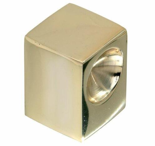 Meubelknop Karé 20mm messing ongelakt, Doe-het-zelf en Verbouw, Hang- en Sluitwerk, Nieuw, Ophalen of Verzenden