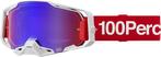 100% Armega Crossbril Corbin - Red / Blue mirror lens ( 2025, Motoren, Kleding | Motorkleding, Verzenden, Nieuw met kaartje