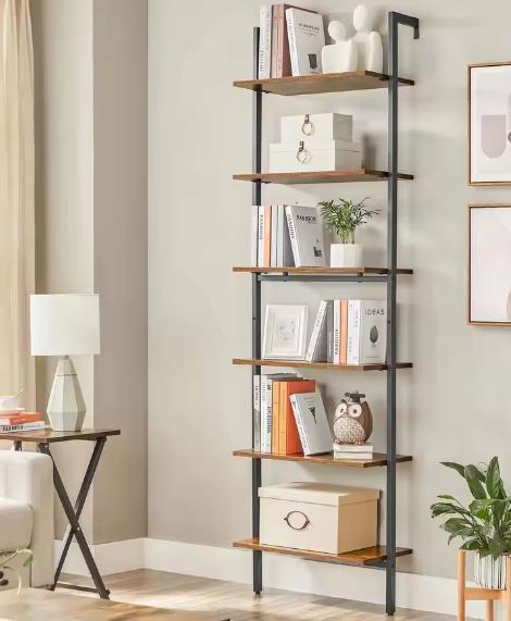Ladder boekenplank 6 niveaus – Multifunctionele opberger, Huis en Inrichting, Kasten | Boekenkasten, Nieuw, Verzenden