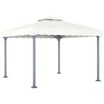 vidaXL Prieel 300x300 cm aluminium crème, Tuin en Terras, Verzenden, Nieuw