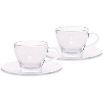 Bialetti Espresso kop en schotel glas 2st (koffiekopjes) beschikbaar voor biedingen