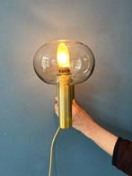 Mid Century Dijkstra Glass and Brass Sconce Wall Light, Ophalen of Verzenden, Nieuw