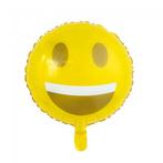 Helium Ballon Emoji Glimlach 45cm leeg, Hobby en Vrije tijd, Feestartikelen, Verzenden, Nieuw