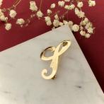 Gouden letter broche; letter S (vintage, gouden broche), Sieraden, Tassen en Uiterlijk, Broches, Ophalen of Verzenden, Gebruikt