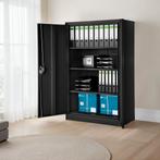 Archiefkast met 4 planken 140x90x40cm - zwart, Huis en Inrichting, Kasten | Roldeurkasten en Archiefkasten, Verzenden, Nieuw