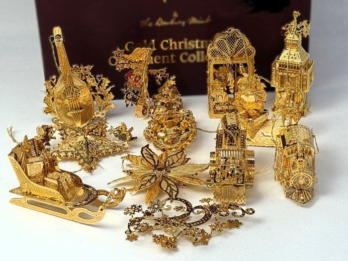 Kerstboomversiering Danbury Mint (12) - 23-karaats goud, Antiek en Kunst, Curiosa en Brocante