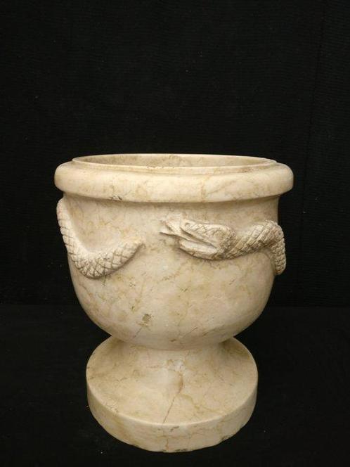 Vaas - Marmo Botticino, Antiek en Kunst, Curiosa en Brocante