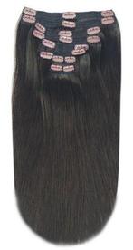 Remy Human Hair extensions straight 20 - bruin 2#, Nieuw