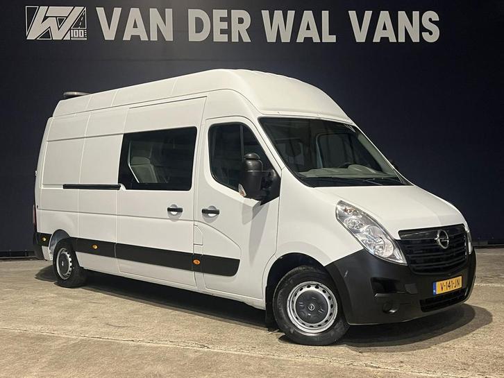 Opel Movano 2.3 CDTI 146pk L3H3 Dubbele Cabine Inrichting Eu, Auto's, Bestelauto's, Dealer onderhouden, Lease, Zwart, Handgeschakeld