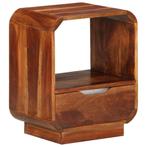 vidaXL Nachtkastje met lade 40x30x50 cm massief acaciahout, Minder dan 45 cm, Verzenden, Nieuw, Minder dan 55 cm