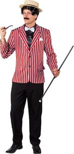 Jaren 20 Jasje Gestreept Rood/Wit, Kleding | Heren, Carnavalskleding en Feestkleding, Ophalen of Verzenden, Nieuw