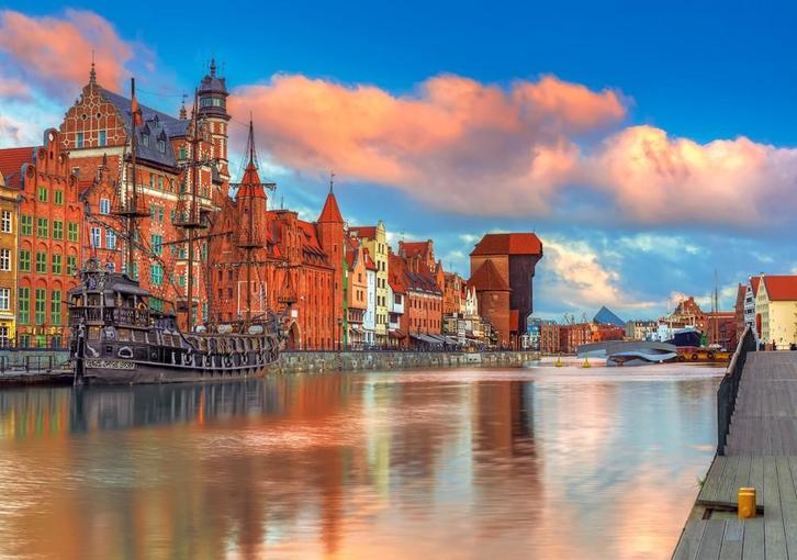 Castorland puzzel kleuren van Gdans van €10,99 voor €7,70, Hobby en Vrije tijd, Denksport en Puzzels, Ophalen of Verzenden