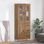 vidaXL Highboard Artisan Eiken 69,5 x 34 x 180 cm Bewerkt, Huis en Inrichting, Minder dan 50 cm, Verzenden, Nieuw, Minder dan 100 cm